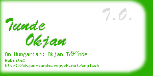 tunde okjan business card